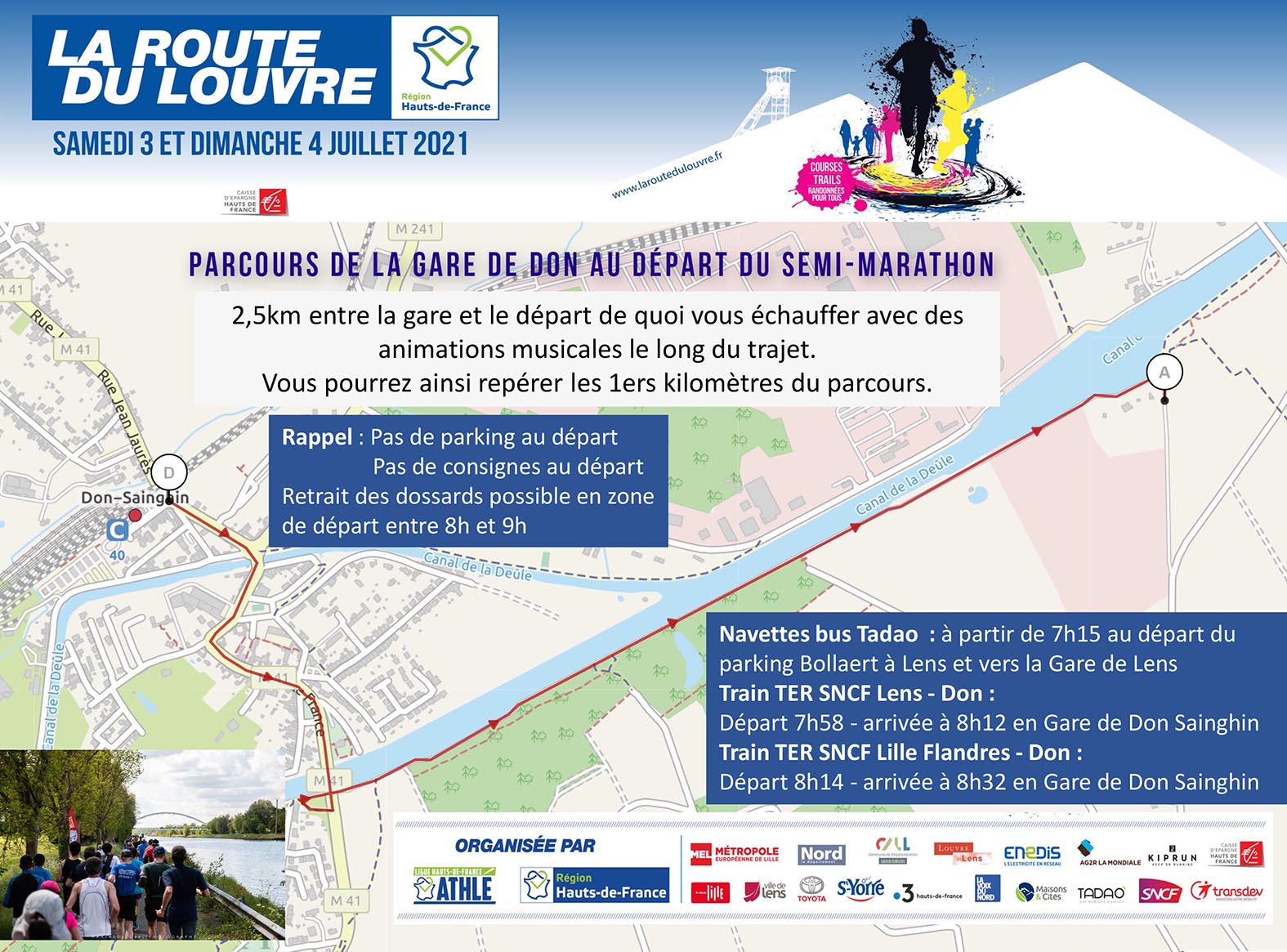Plan gare DEPART DON SEMI MARATHON RDL 1